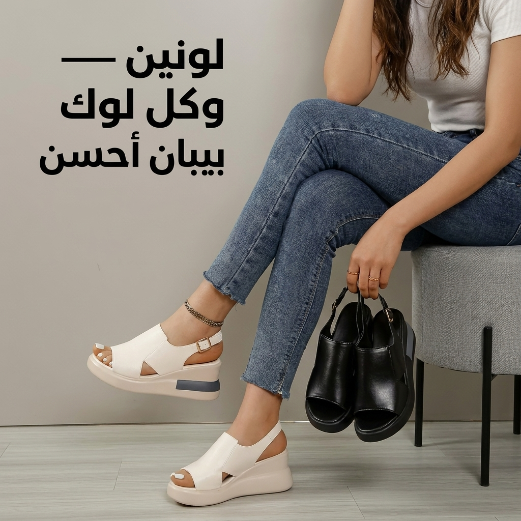 صندل كومبنزي بحزام ذهبي