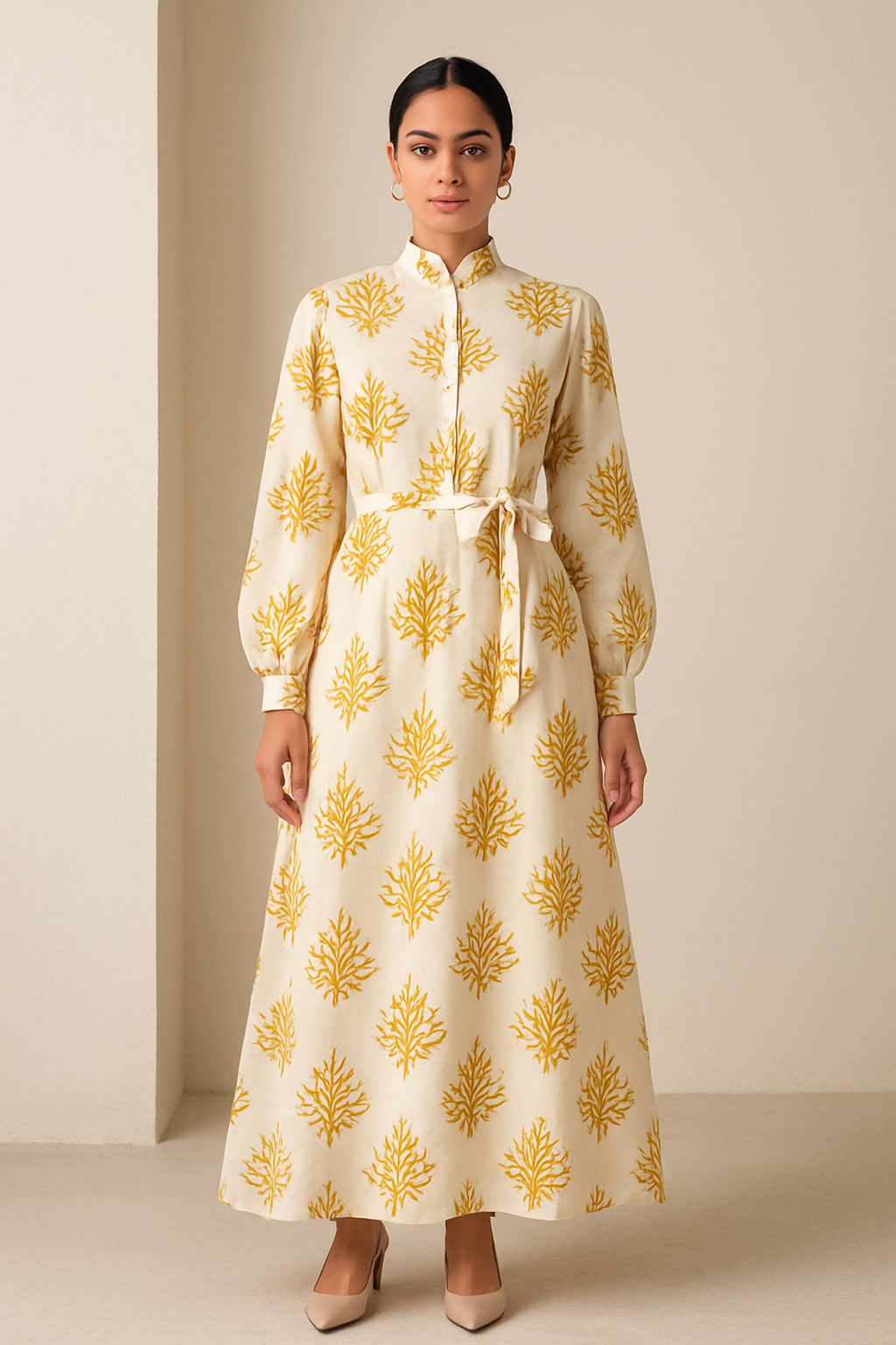 Robe longue Élégance Dorée  collection été 2025