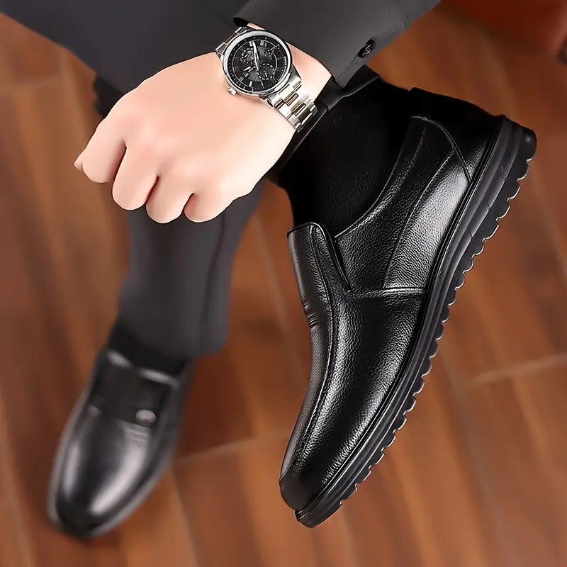 Chaussures mocassins en cuir de vachette souple et luxueux