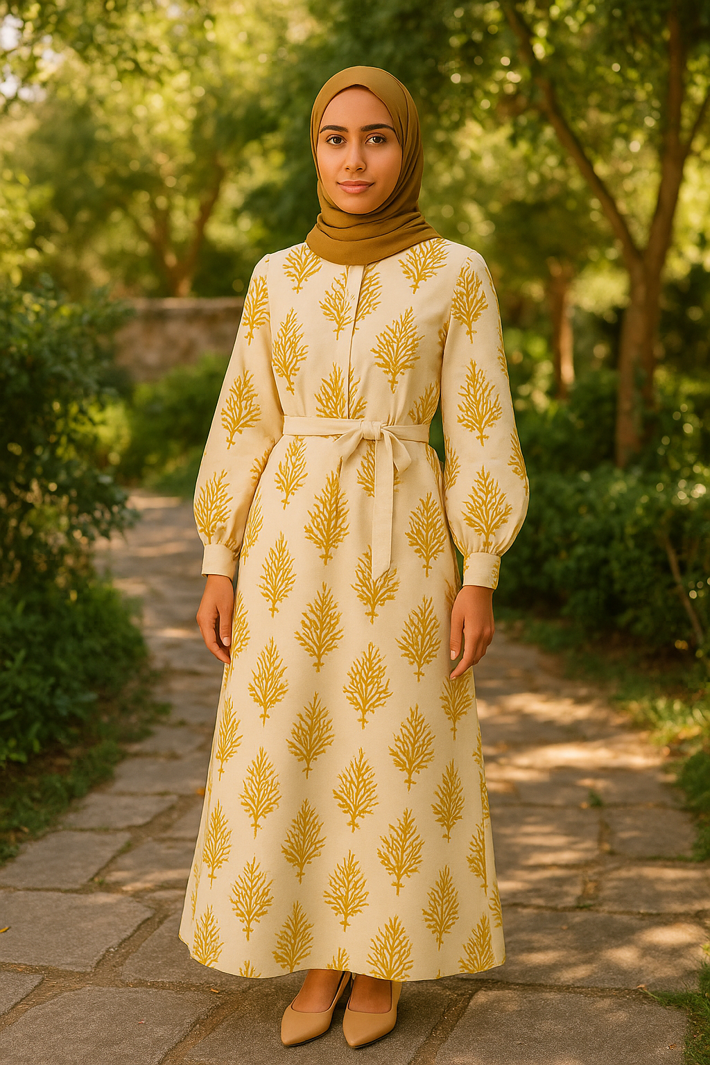 Robe longue Élégance Dorée  collection été 2025