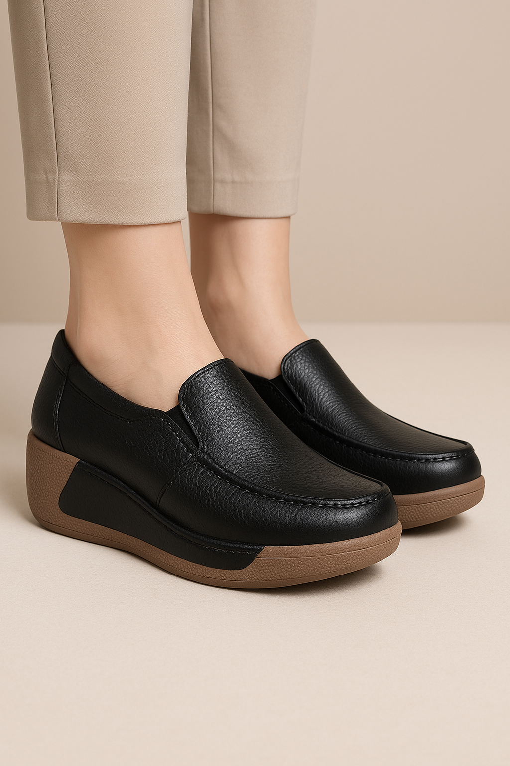 👠 حذاء طبي جلد بكعب | Chaussure Médicale Cuir à Talon TR