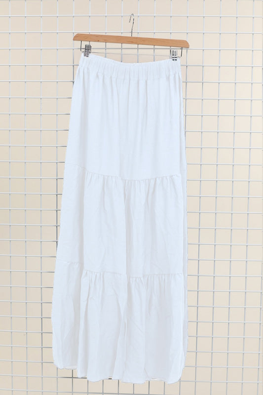 Jupe d’Été Plissée en Lin
