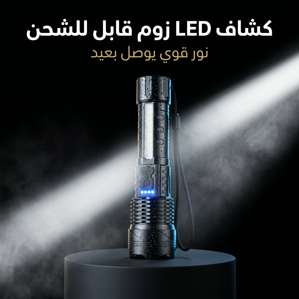 كشاف LED قوي يشحن
