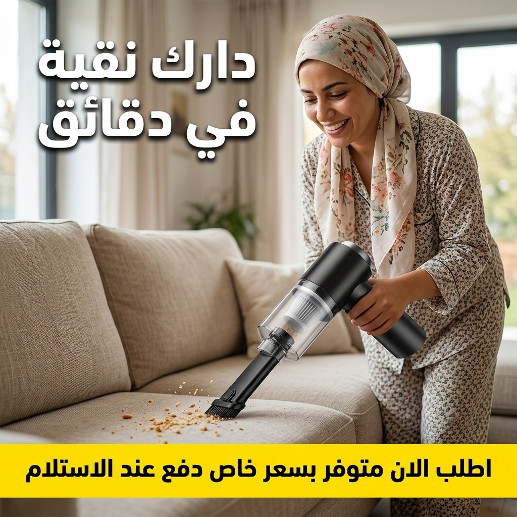 استعمال المكنسة في تنظيف الكنبة