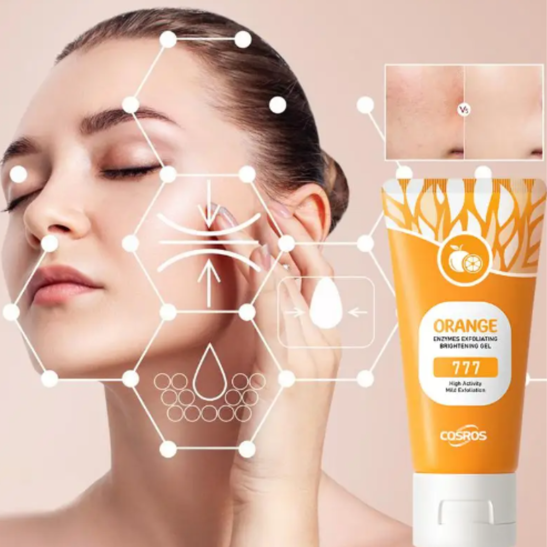 Gel exfoliant purifiant et hydratant aux enzymes d'orange